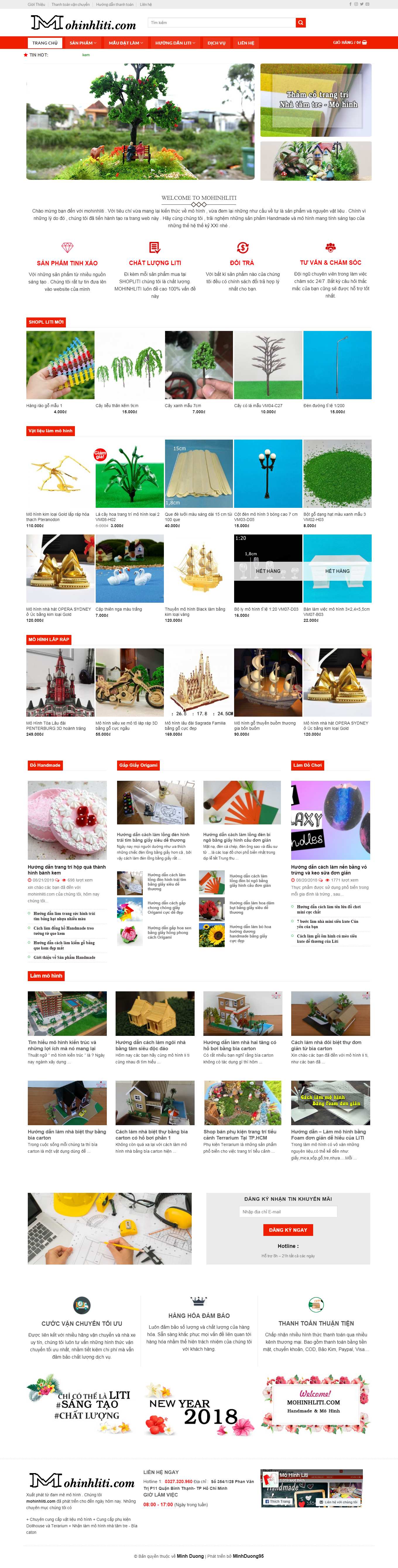[kheotay] Thiết kế Website Web bán đồ handmade - mohinhliticom
