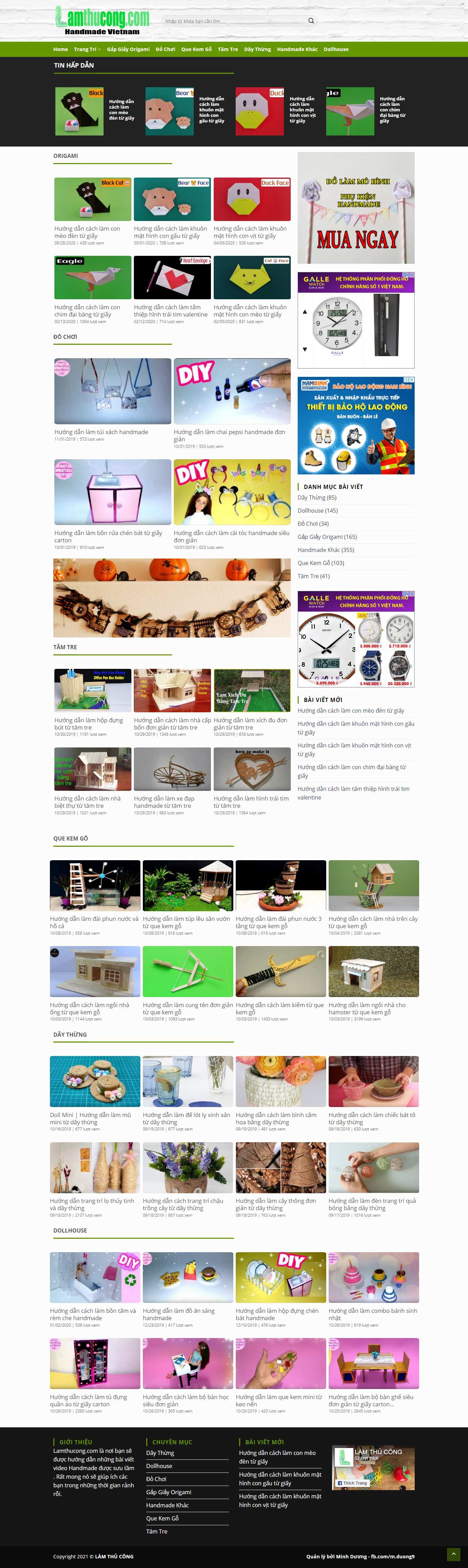 [kheotay] Thiết kế Website Web bán đồ handmade - lamthucongcom