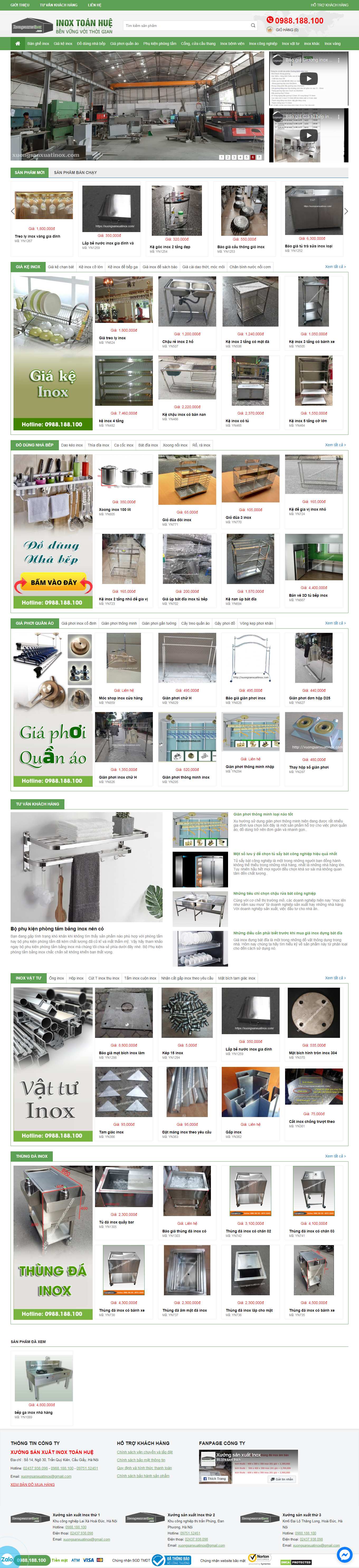 [sieuthibepquangvinh] Thiết kế Website Web bán bếp gas - xuongsanxuatinoxcom