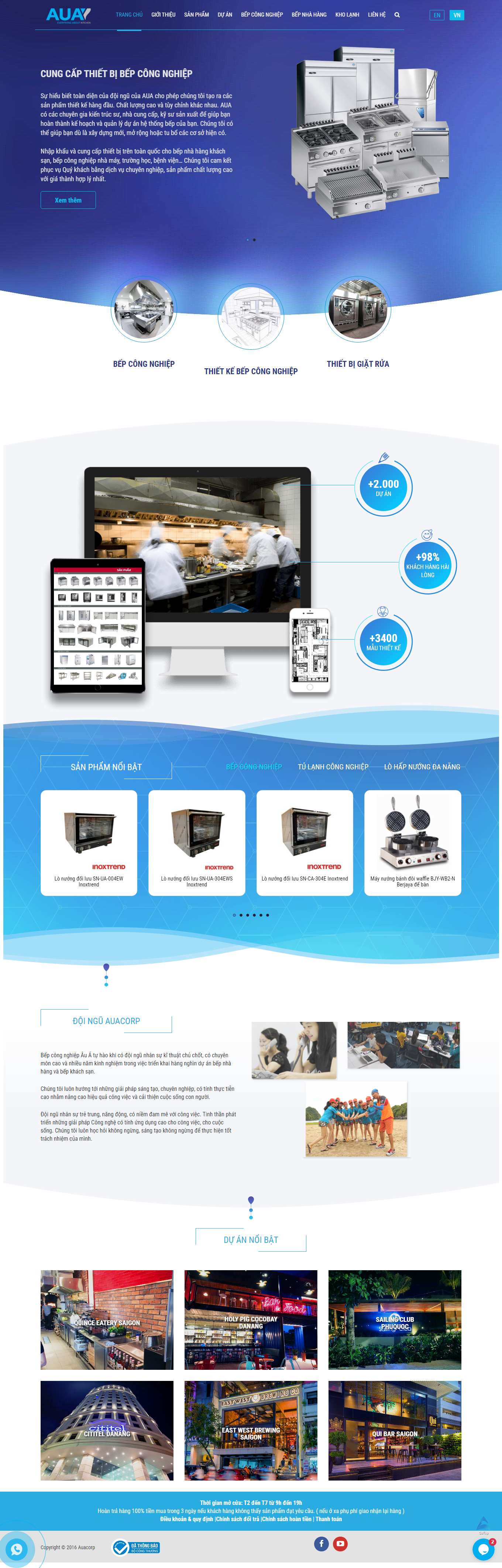 [sieuthibepquangvinh] Thiết kế Website Web bán bếp gas - auacorpvn