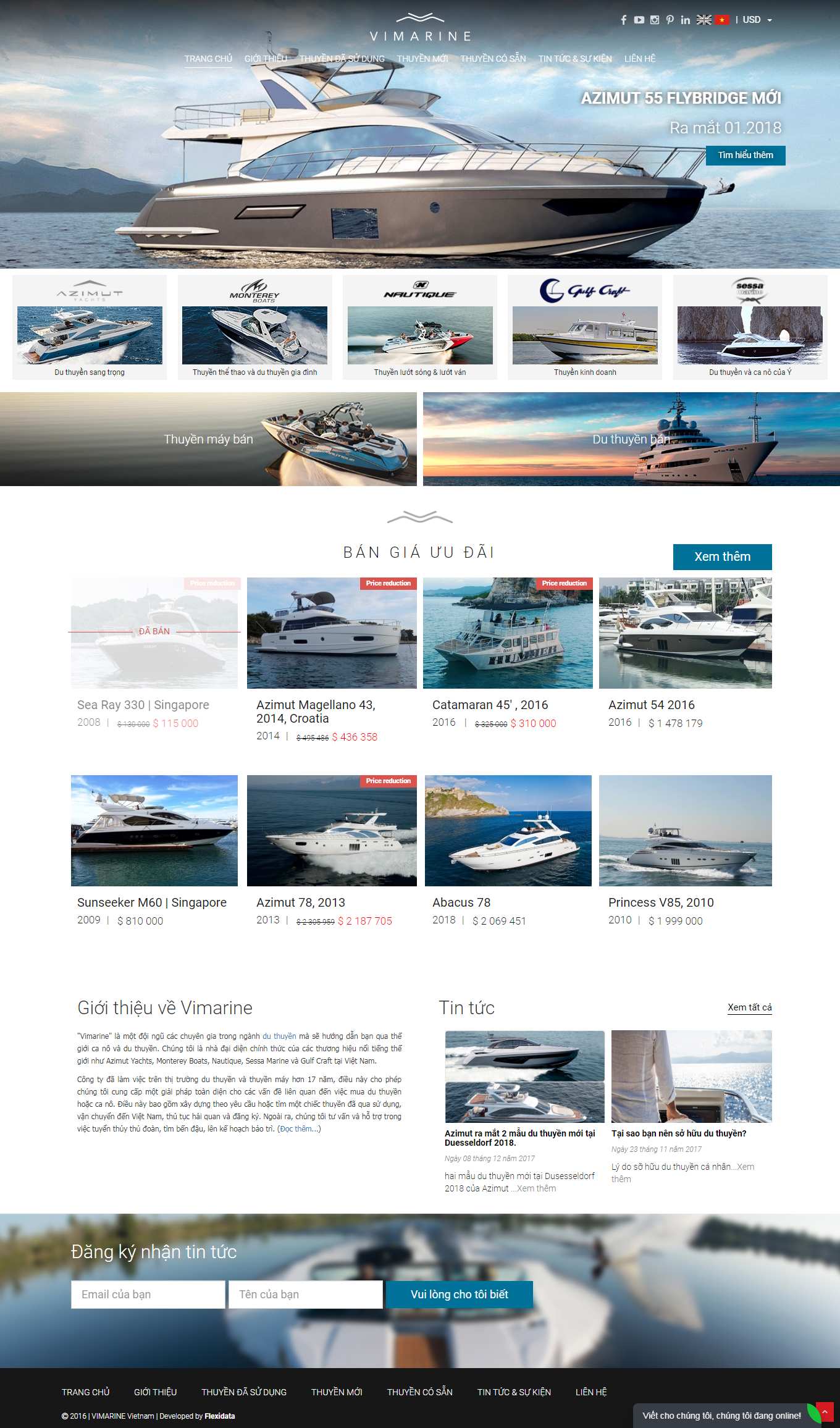 [vimarine] Thiết kế Website Web bán du thuyền cano - vimarinecomvn