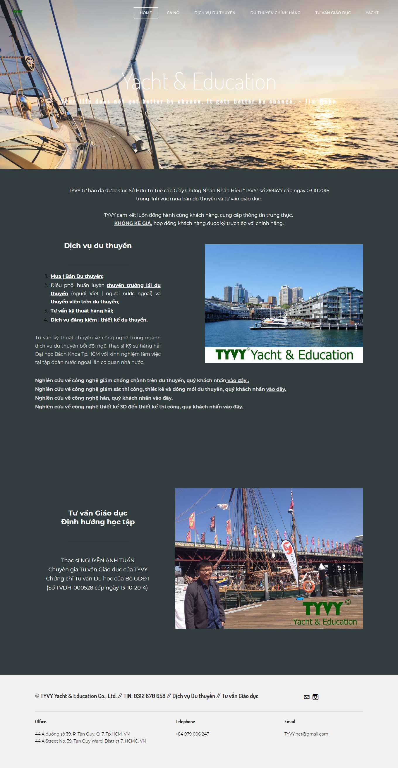 [vimarine] Thiết kế Website Web bán du thuyền cano - wwwtyvynet
