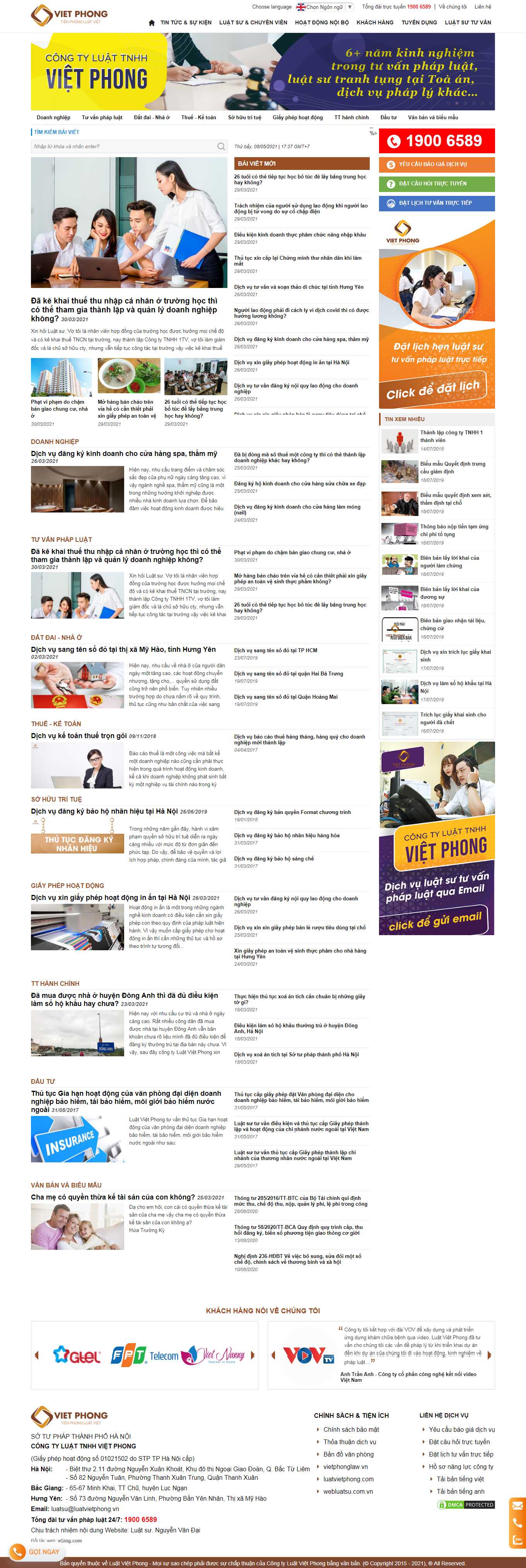 Thiết kế Website Web dịch thuật công chứng - wwwluatvietphongvn