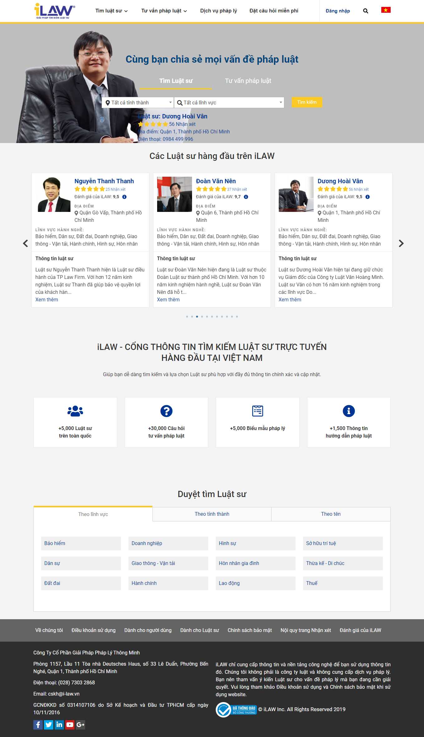 Thiết kế Website Web dịch thuật công chứng - i-lawvn