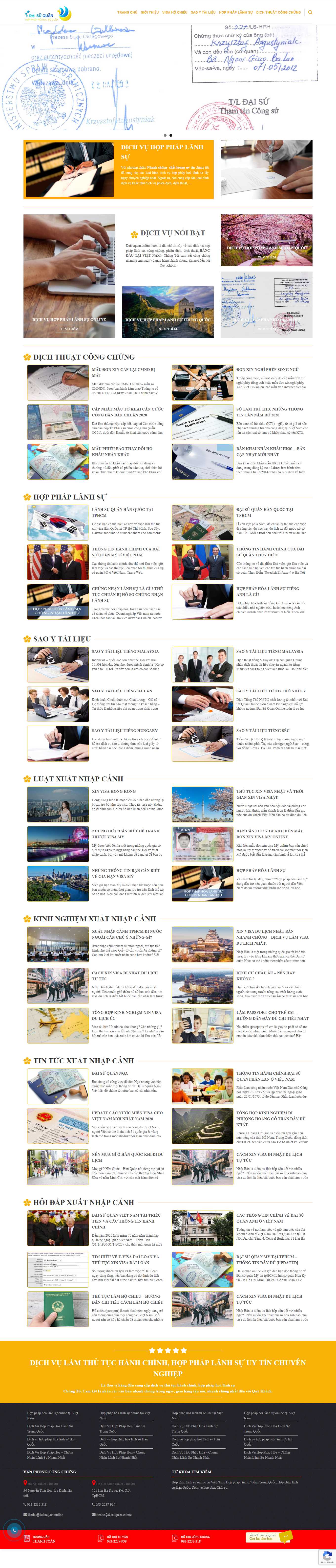 Thiết kế Website Web dịch thuật công chứng - daisuquanonline