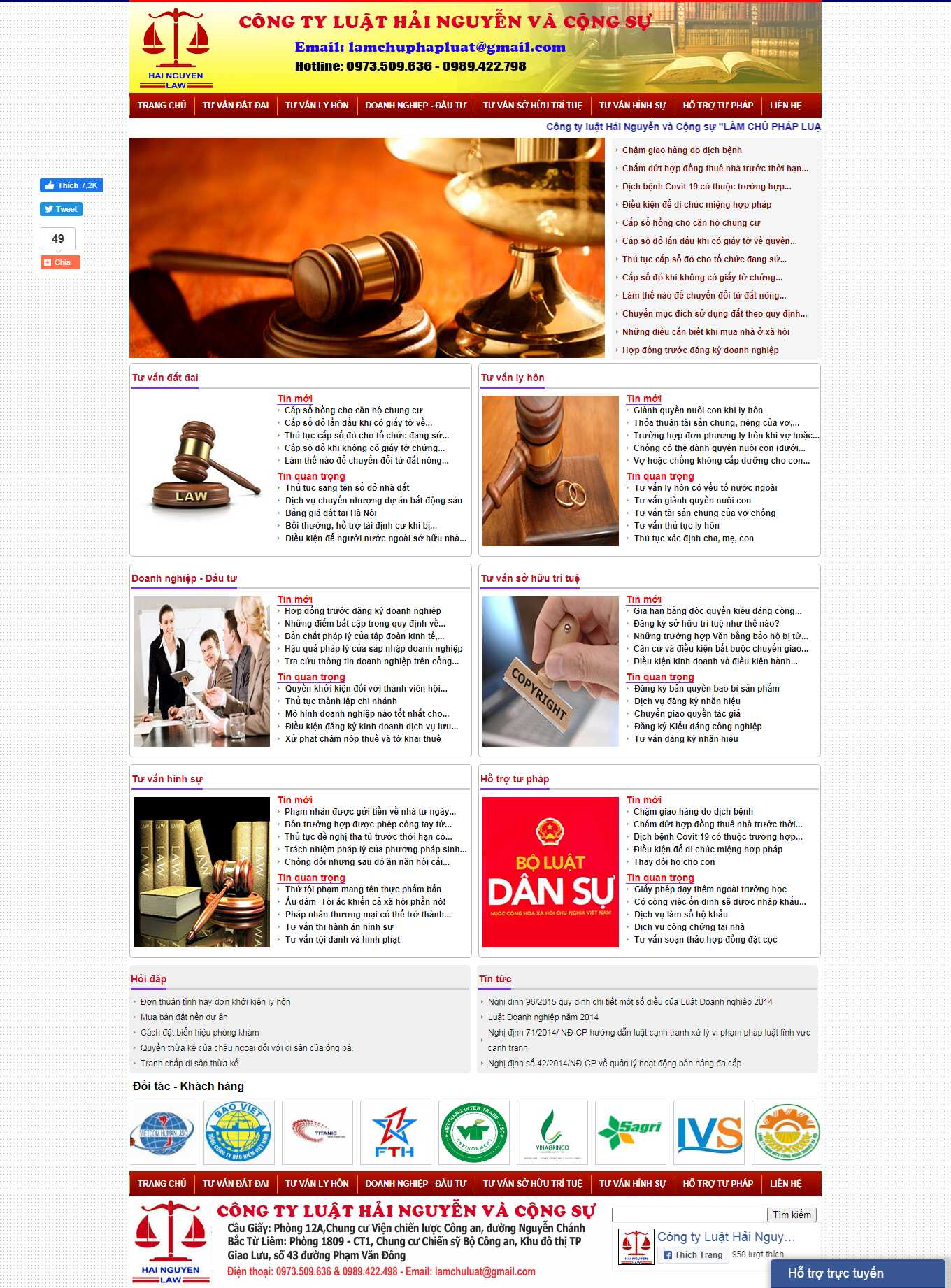 Thiết kế Website Web dịch thuật công chứng - lamchuphapluatvn