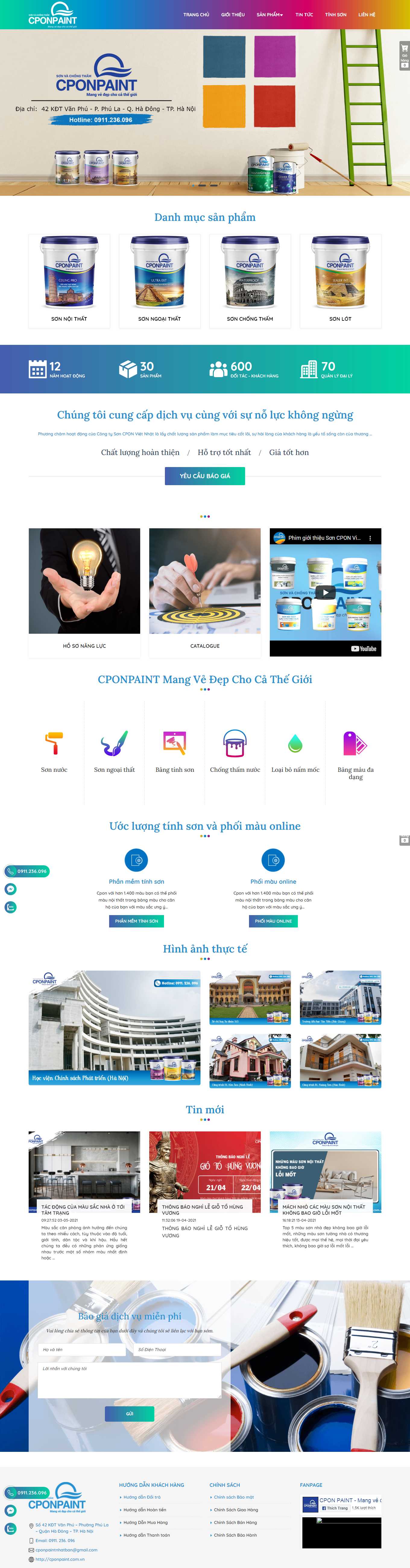 [tiendatsteel] Thiết kế Website Web tập đoàn tổng công ty - cponpaintcomvn
