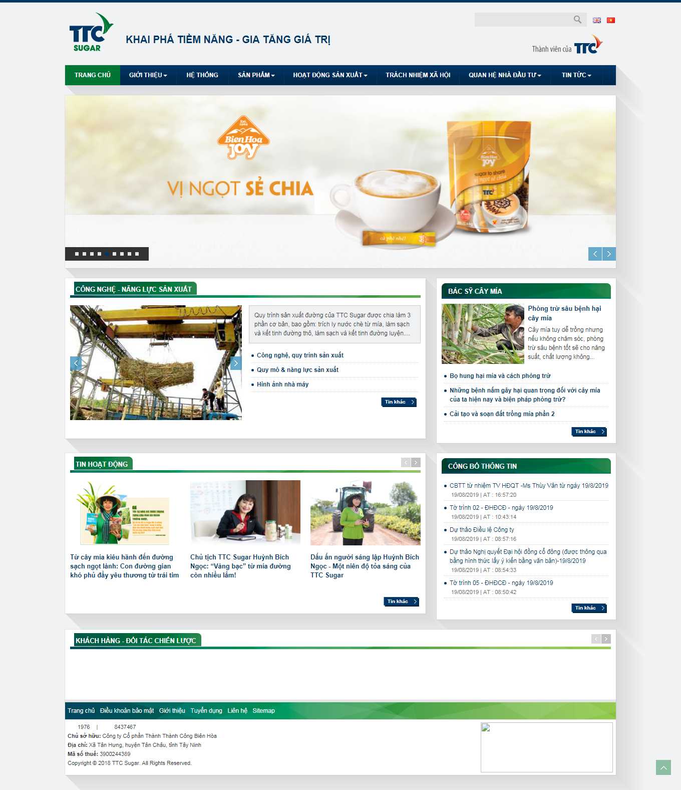 [tiendatsteel] Thiết kế Website Web tập đoàn tổng công ty - wwwttcsugarcomvn