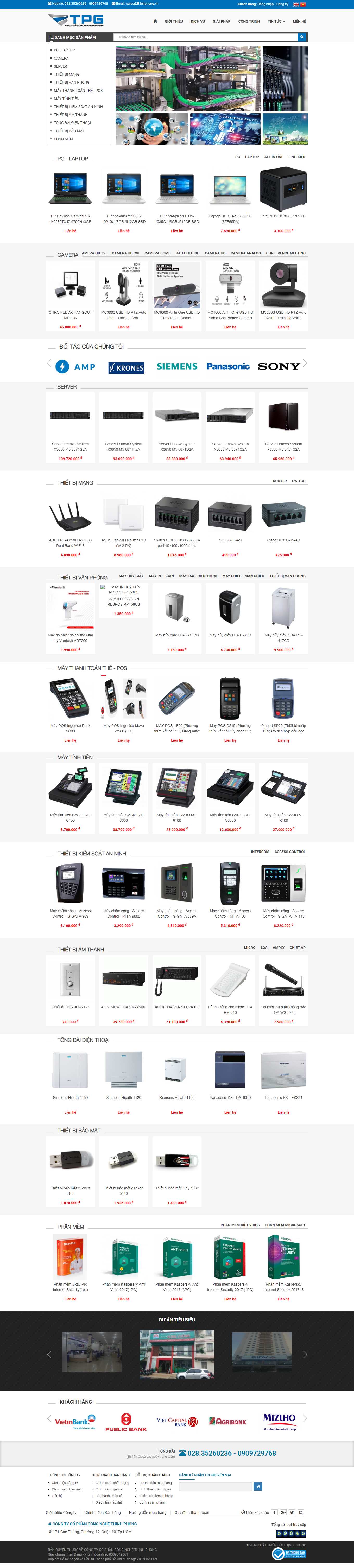 [amthanhanhsangsankhau] Thiết kế Website Web thiết bị âm thanh ánh sáng - thinhphongvn