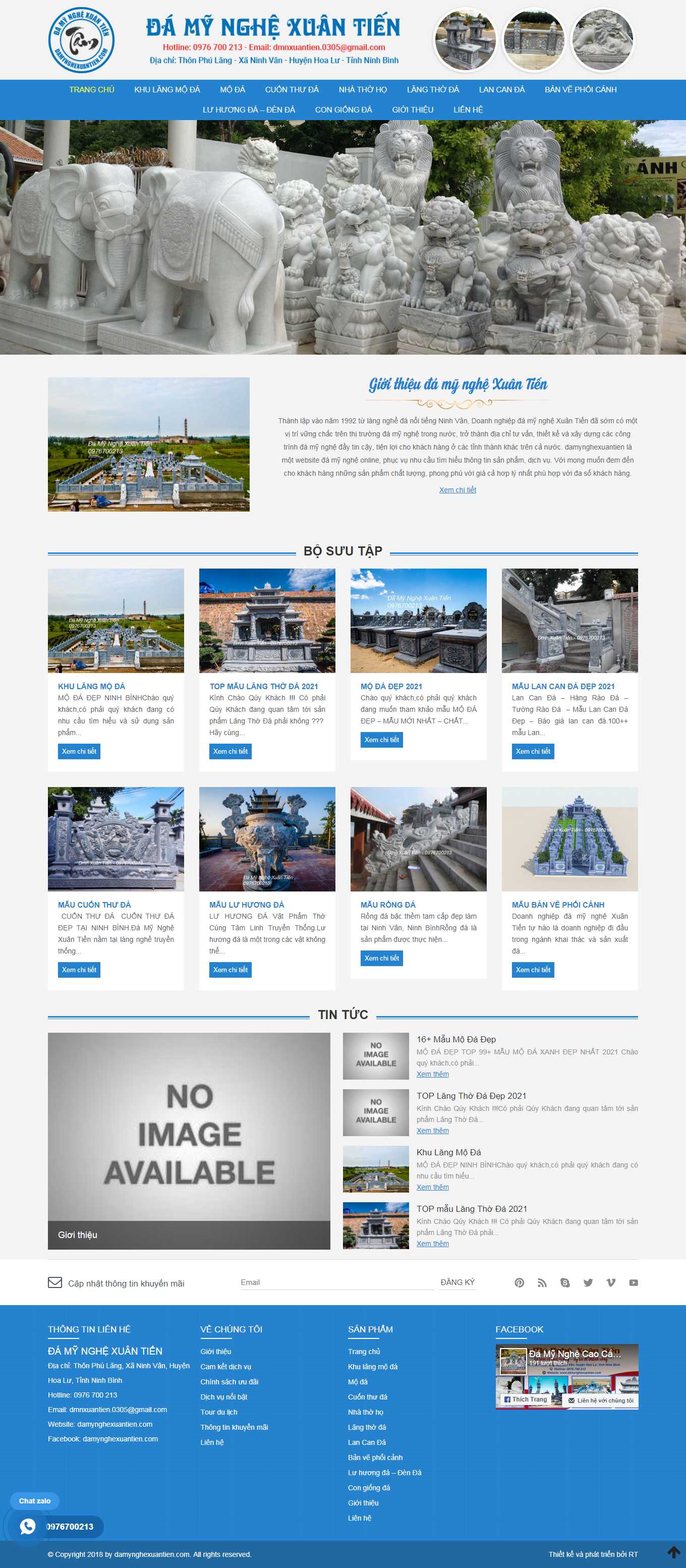 [langmoda] Thiết kế Website Web đá mỹ nghệ - damynghexuantiencom