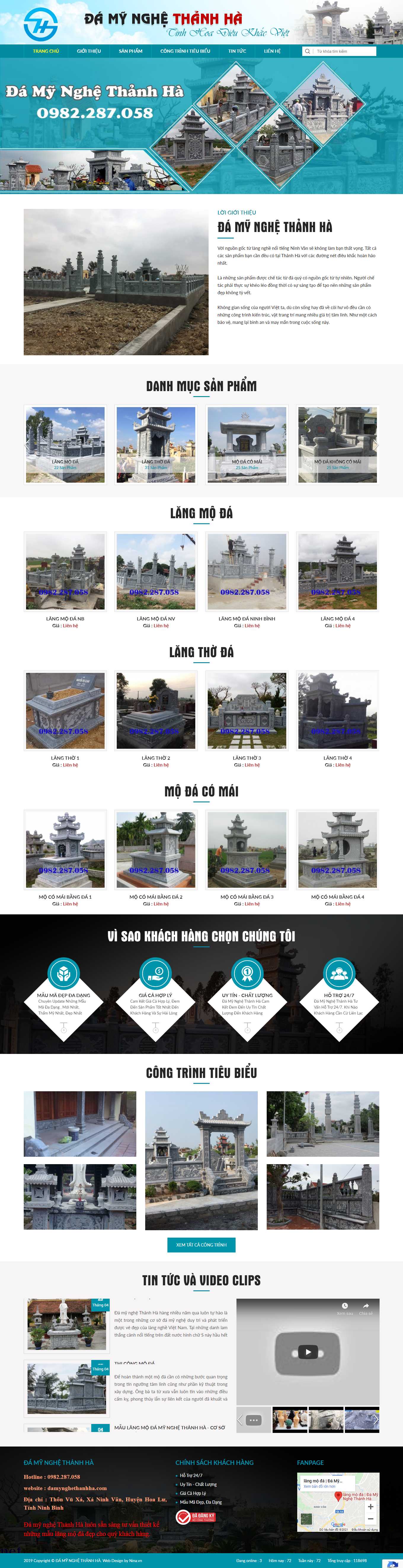 [langmoda] Thiết kế Website Web đá mỹ nghệ - damynghethanhhacom