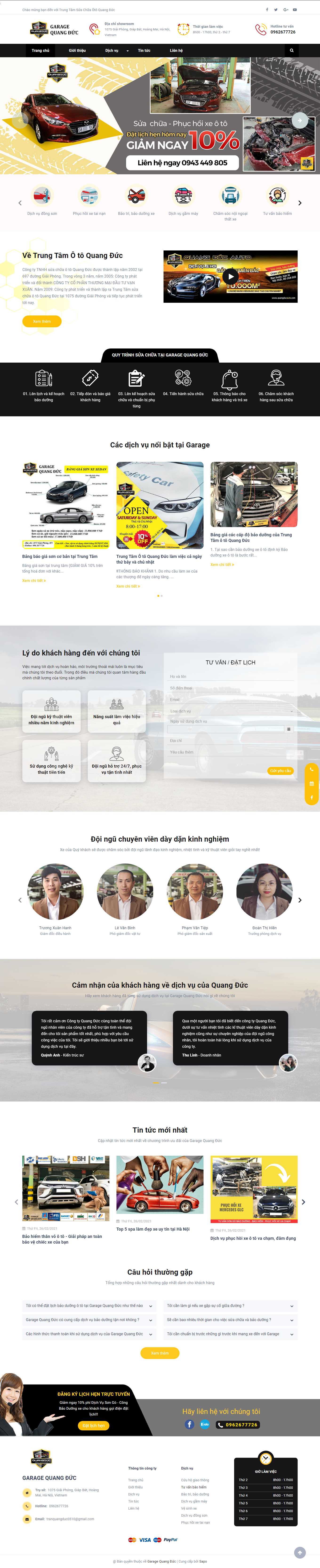 [cuuhoxemaykhancap] Thiết kế Website Web dịch vụ cứu hộ ô tô, xe máy - wwwquangducautocom