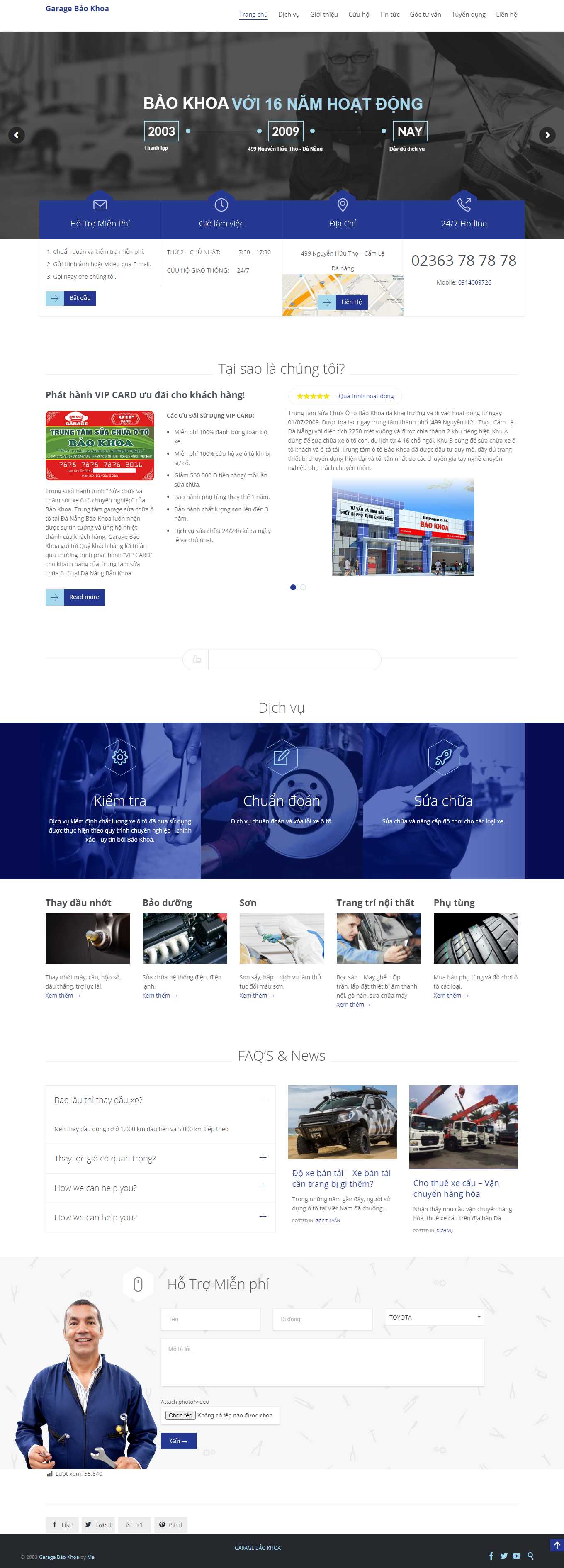 [cuuhoxemaykhancap] Thiết kế Website Web dịch vụ cứu hộ ô tô, xe máy - otobaokhoacom