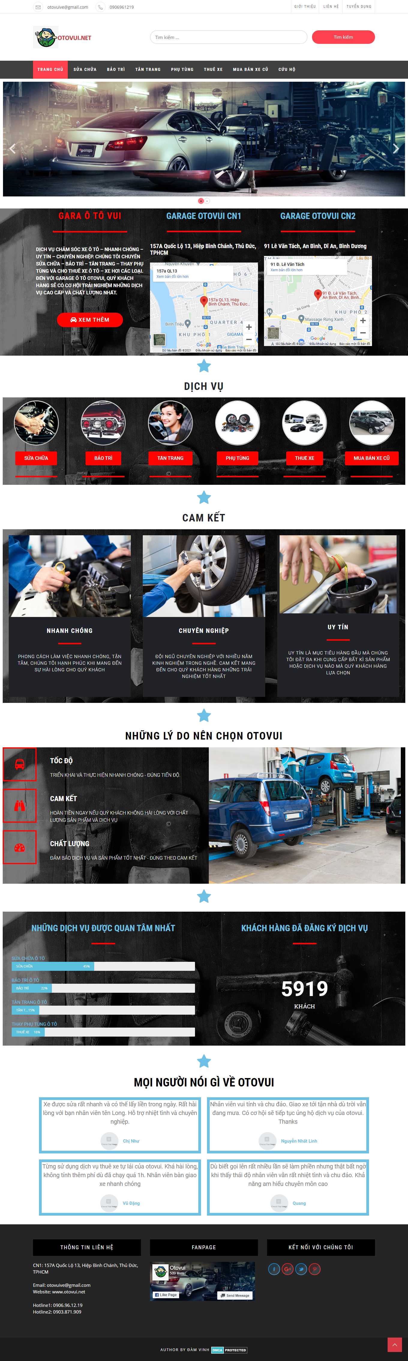 [cuuhoxemaykhancap] Thiết kế Website Web dịch vụ cứu hộ ô tô, xe máy - otovuinet