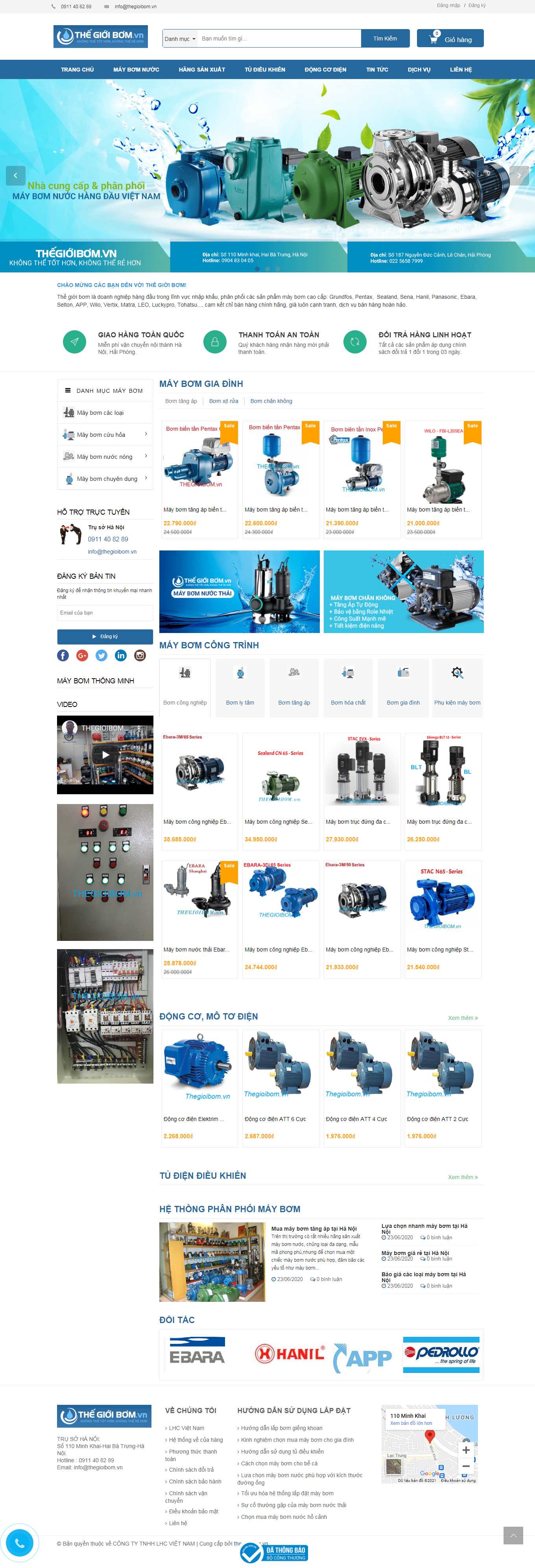[maybomtructuyen] Thiết kế Website Web bán máy bơm - thegioibomvn