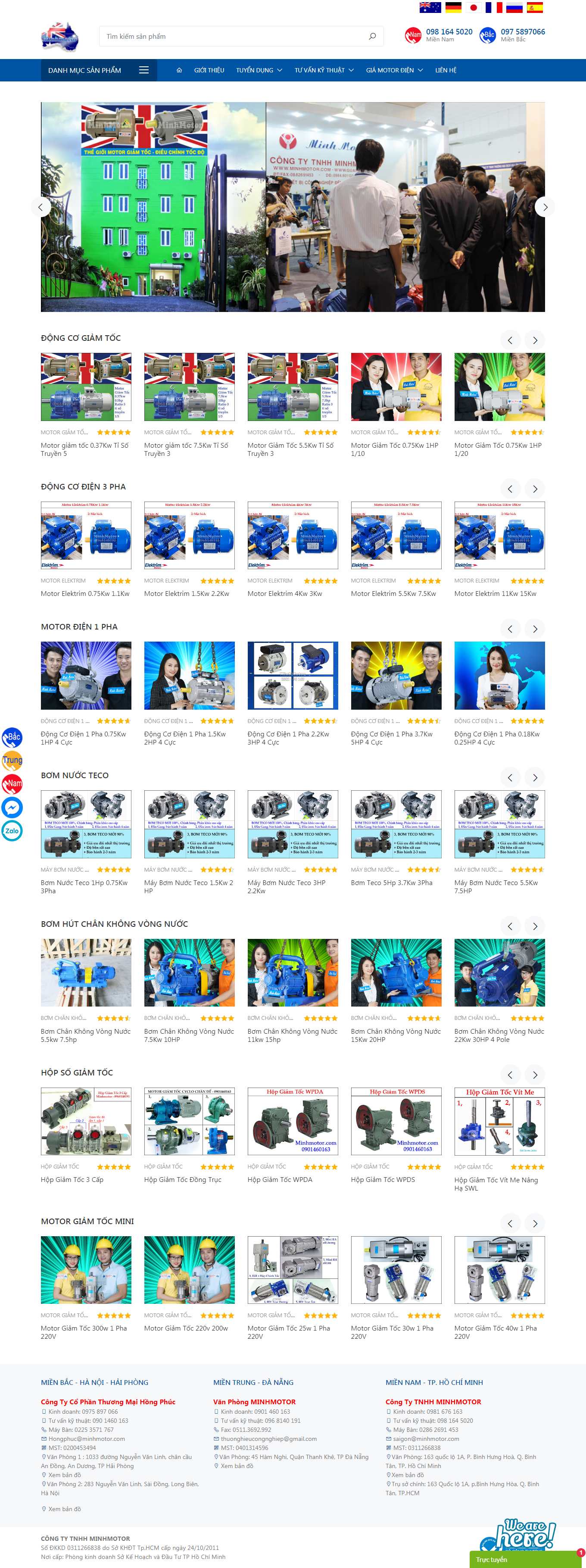 [maybomtructuyen] Thiết kế Website Web bán máy bơm - minhmotorcom