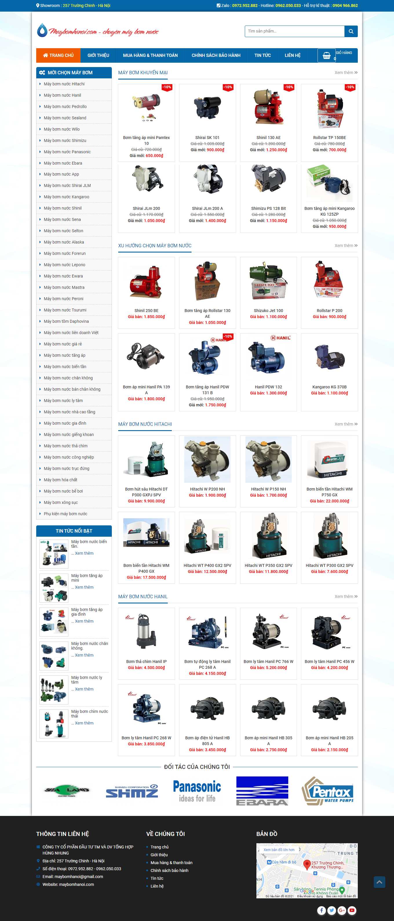 [maybomtructuyen] Thiết kế Website Web bán máy bơm - maybomhanoicom