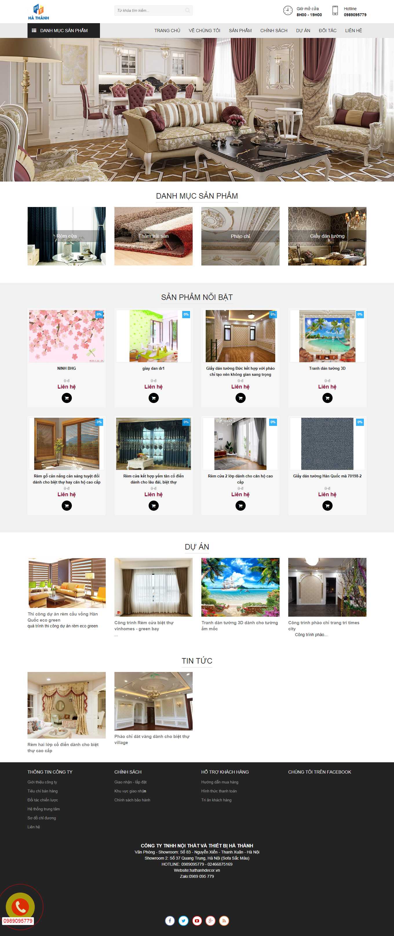 [giaydantuongnhaxinh] Thiết kế Website Web giấy dán tường cao cấp - hathanhdecorvn