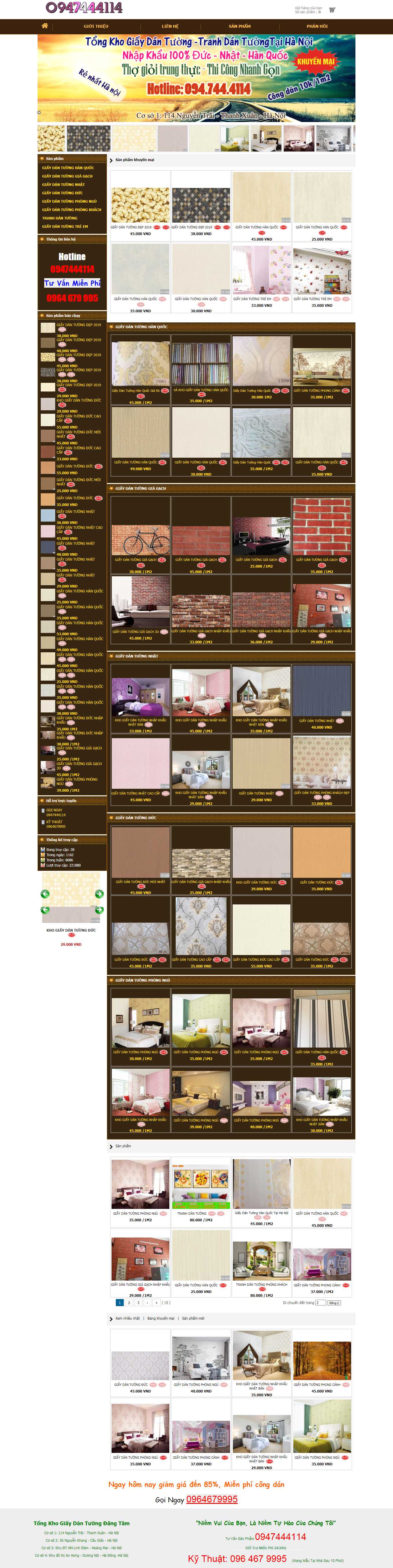 [giaydantuongnhaxinh] Thiết kế Website Web giấy dán tường cao cấp - giaydantuonghqcomvn