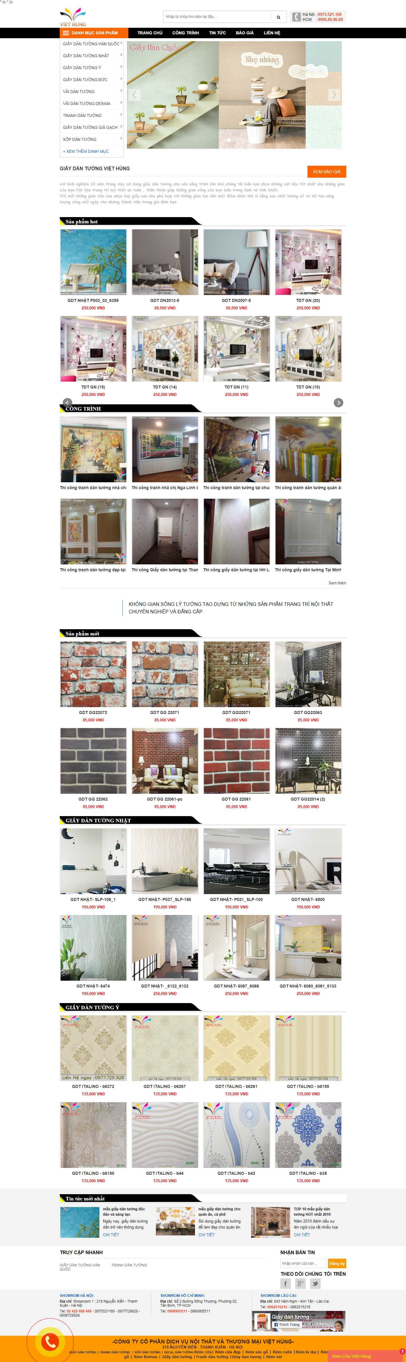 [giaydantuongnhaxinh] Thiết kế Website Web giấy dán tường cao cấp - tuonggiaycom