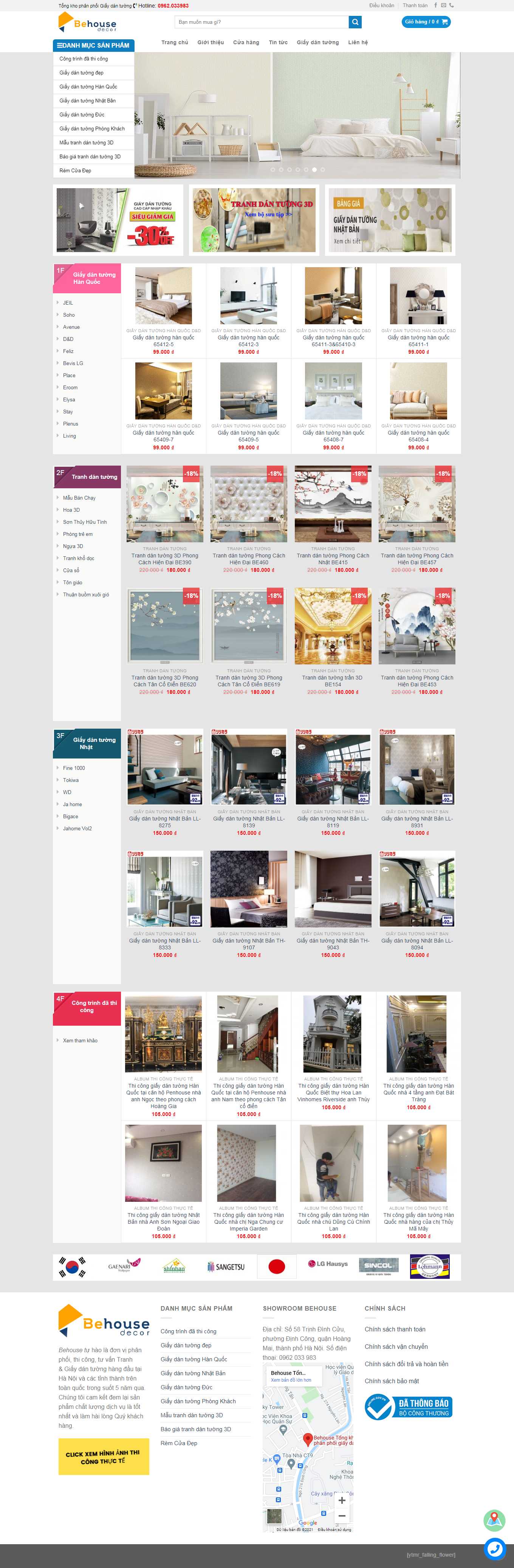 [giaydantuongnhaxinh] Thiết kế Website Web giấy dán tường cao cấp - giaydantuongbehousecom