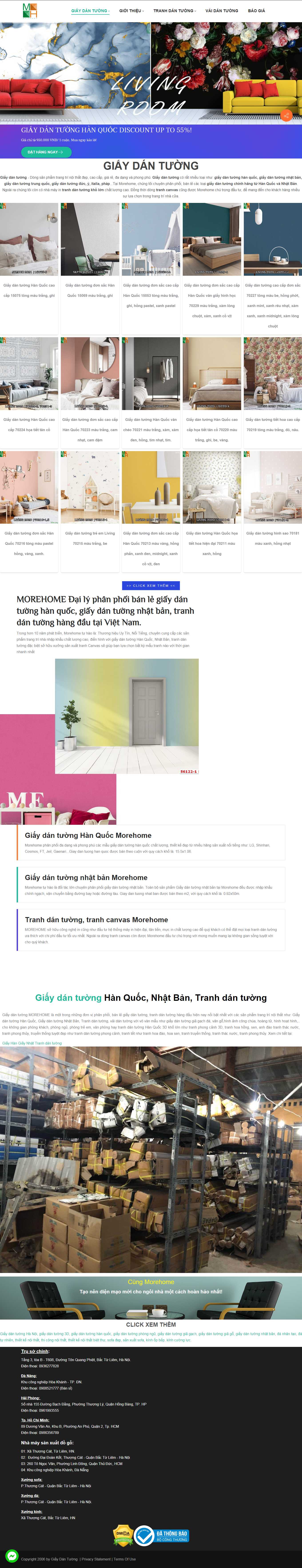 [giaydantuongnhaxinh] Thiết kế Website Web giấy dán tường cao cấp - giaydantuongorg