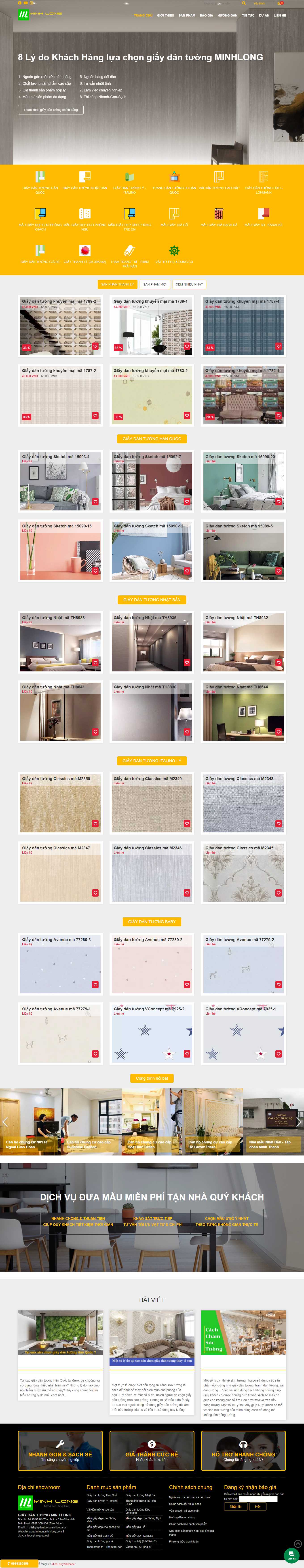 [giaydantuongnhaxinh] Thiết kế Website Web giấy dán tường cao cấp - giaydantuongminhlongcom