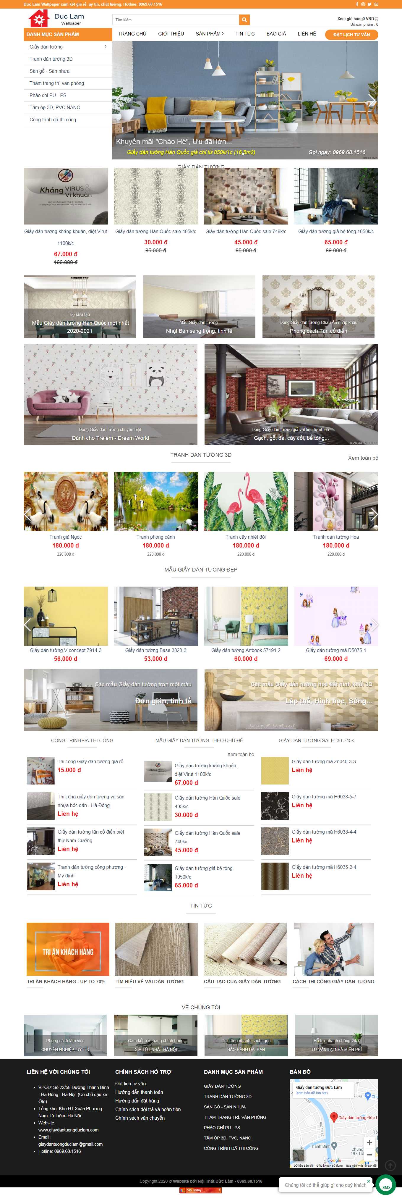 [giaydantuongnhaxinh] Thiết kế Website Web giấy dán tường cao cấp - giaydantuongduclamcom