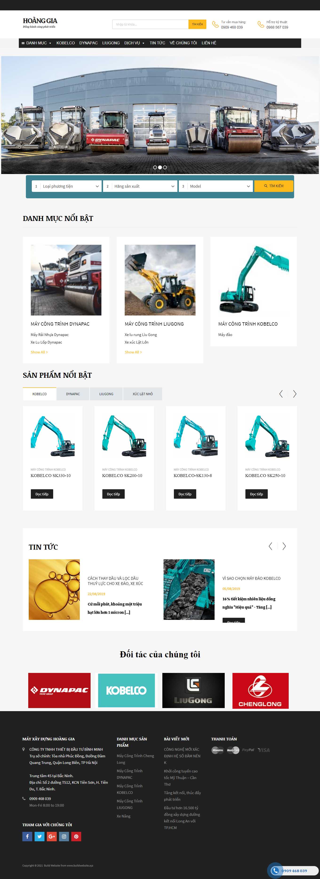 [nagoyavietnam] Thiết kế Website Web máy xúc, cần cẩu, máy công trình - mayxaydunghoanggiacom