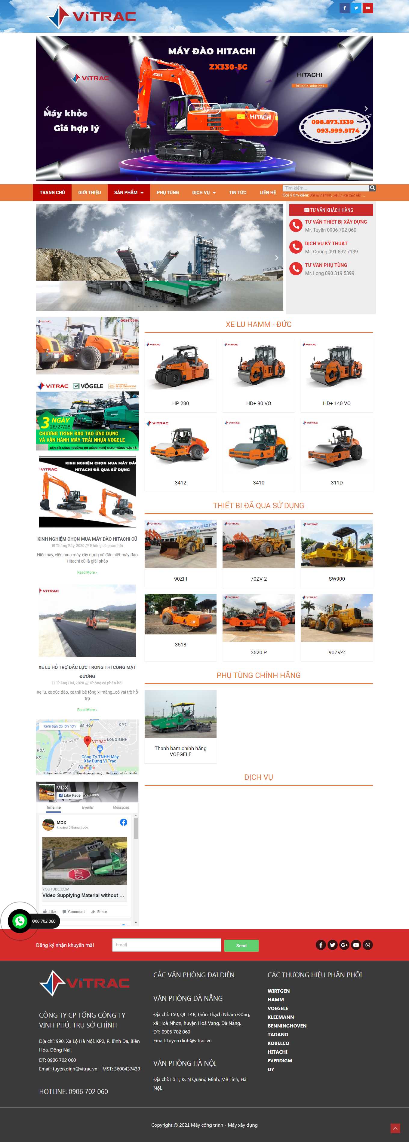 [nagoyavietnam] Thiết kế Website Web máy xúc, cần cẩu, máy công trình - mdx-maycongtrinhcom