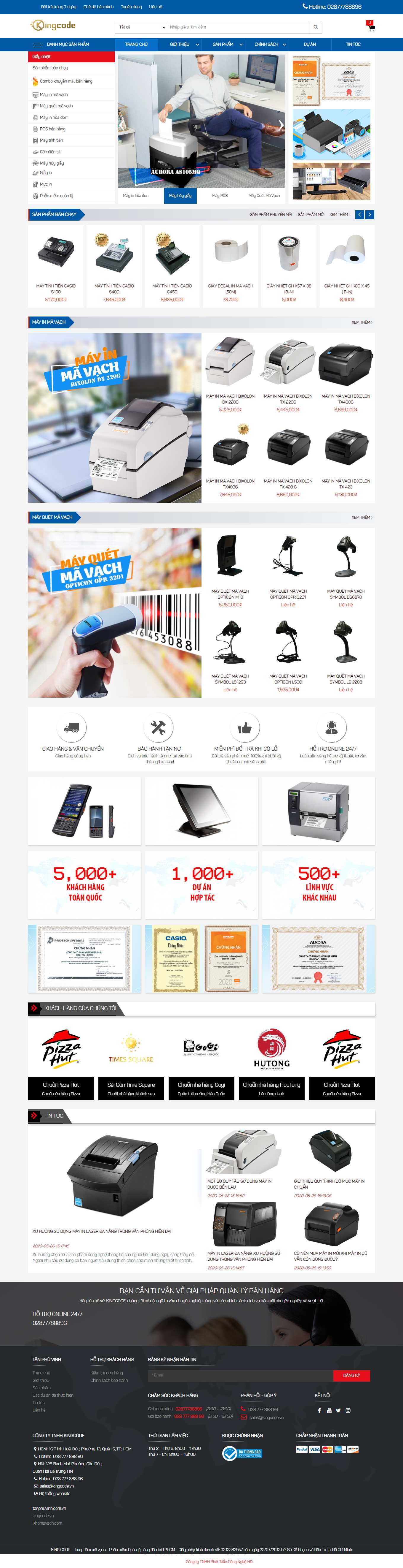 [brother] Thiết kế Website Web bán máy in, máy photocopy - tanphuvinhcomvn