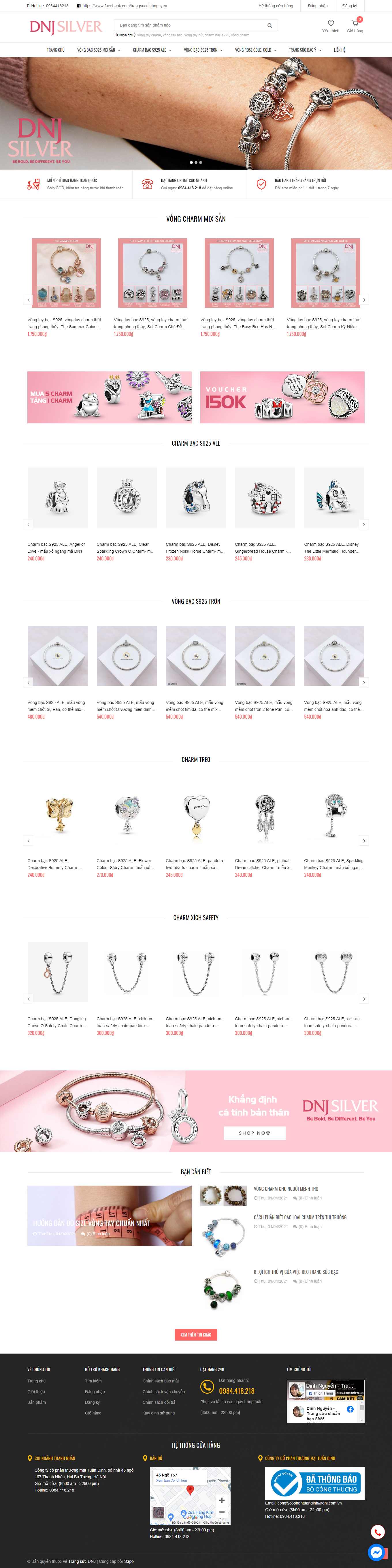 [skymond] Thiết kế Website Web vàng bạc, đá quý, trang sức - dnjcomvn