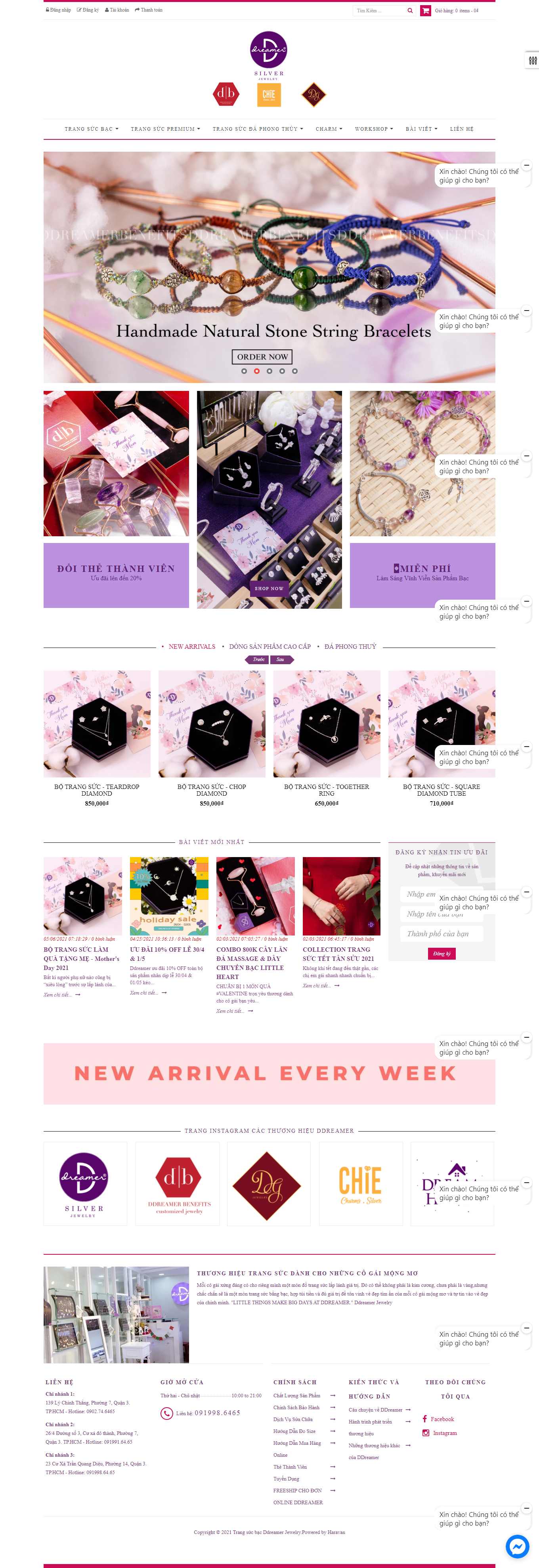 [skymond] Thiết kế Website Web vàng bạc, đá quý, trang sức - ddreamervn