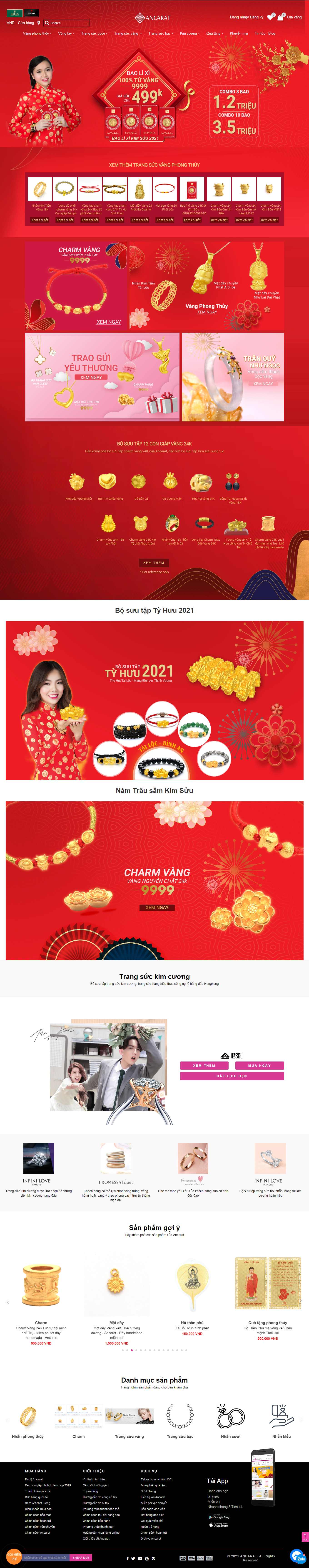 [skymond] Thiết kế Website Web vàng bạc, đá quý, trang sức - ancaratcom