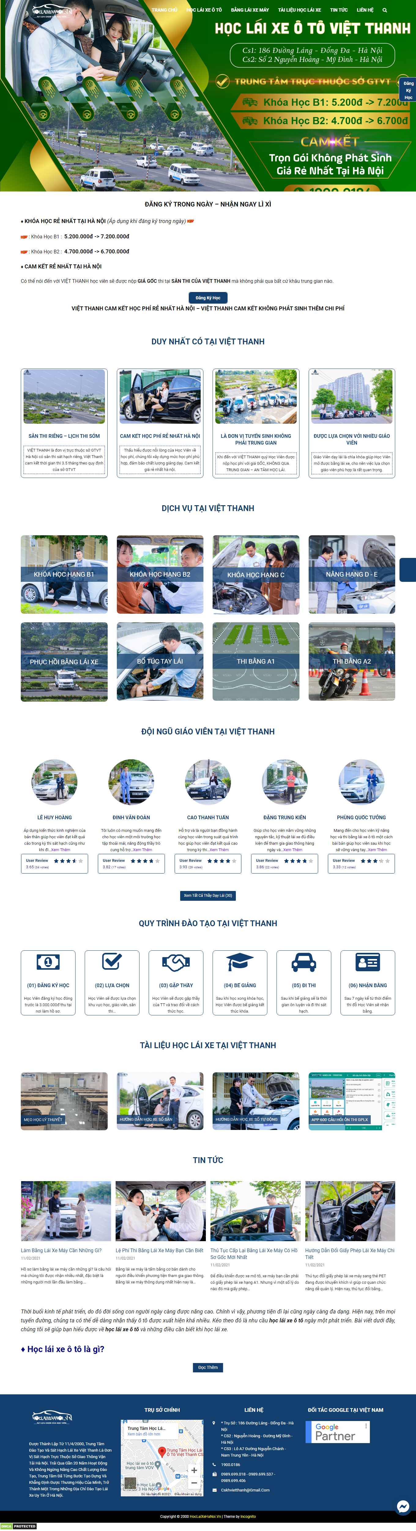 [trungtamdaotaolaixe] Thiết kế Website Web trung tâm đào tạo lái xe - hoclaixehanoivn