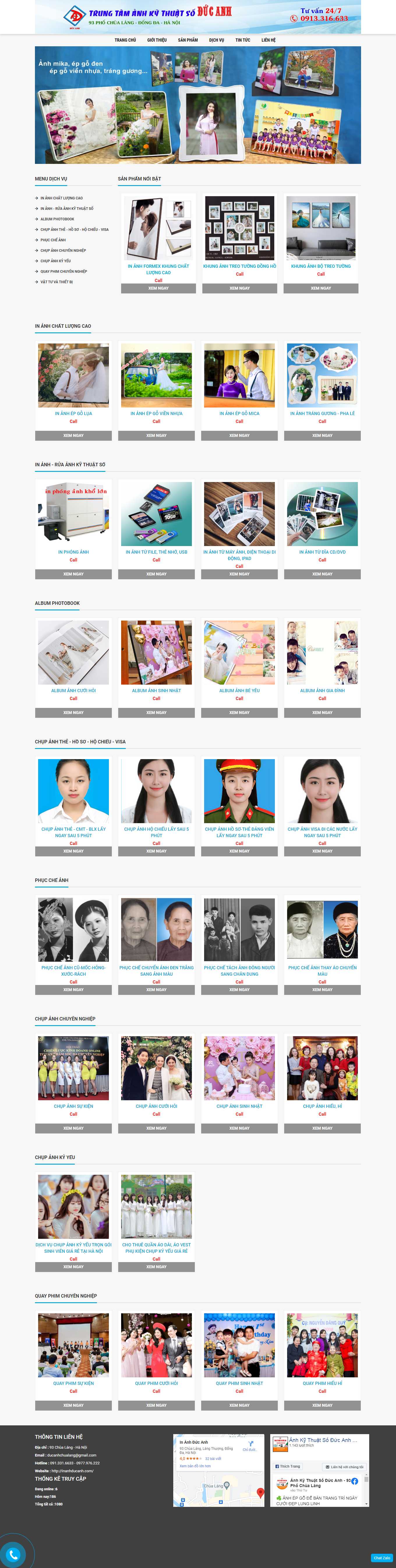 [vietcanvas] Thiết kế Website Web bán khung tranh ảnh - inanhducanhcom