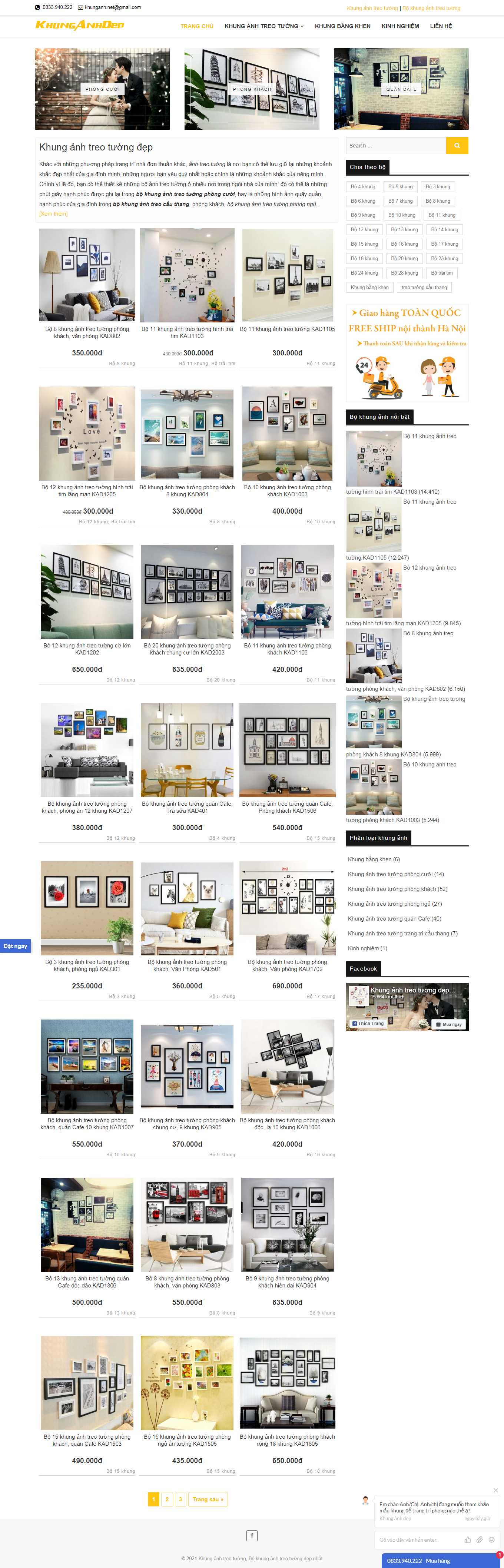 [vietcanvas] Thiết kế Website Web bán khung tranh ảnh - khunganhdepnet