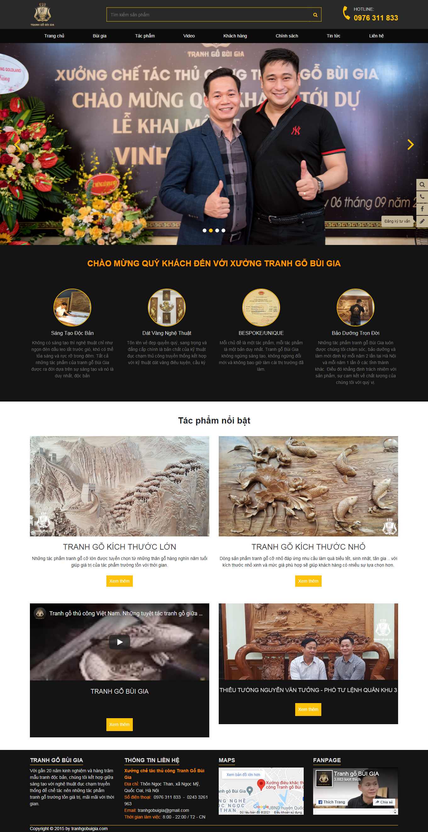 [vietcanvas] Thiết kế Website Web bán khung tranh ảnh - tranhgobuigiacom