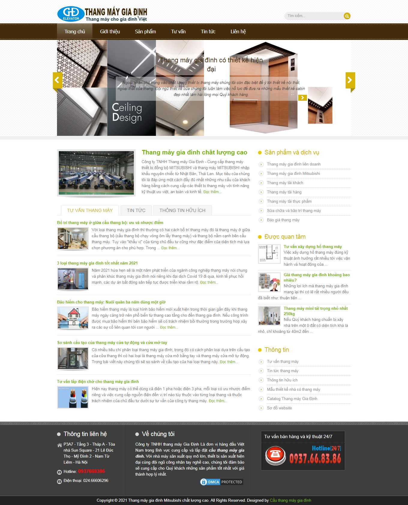 [dichvuthangmay] Thiết kế Website Web bán thang máy - cauthangmaycom