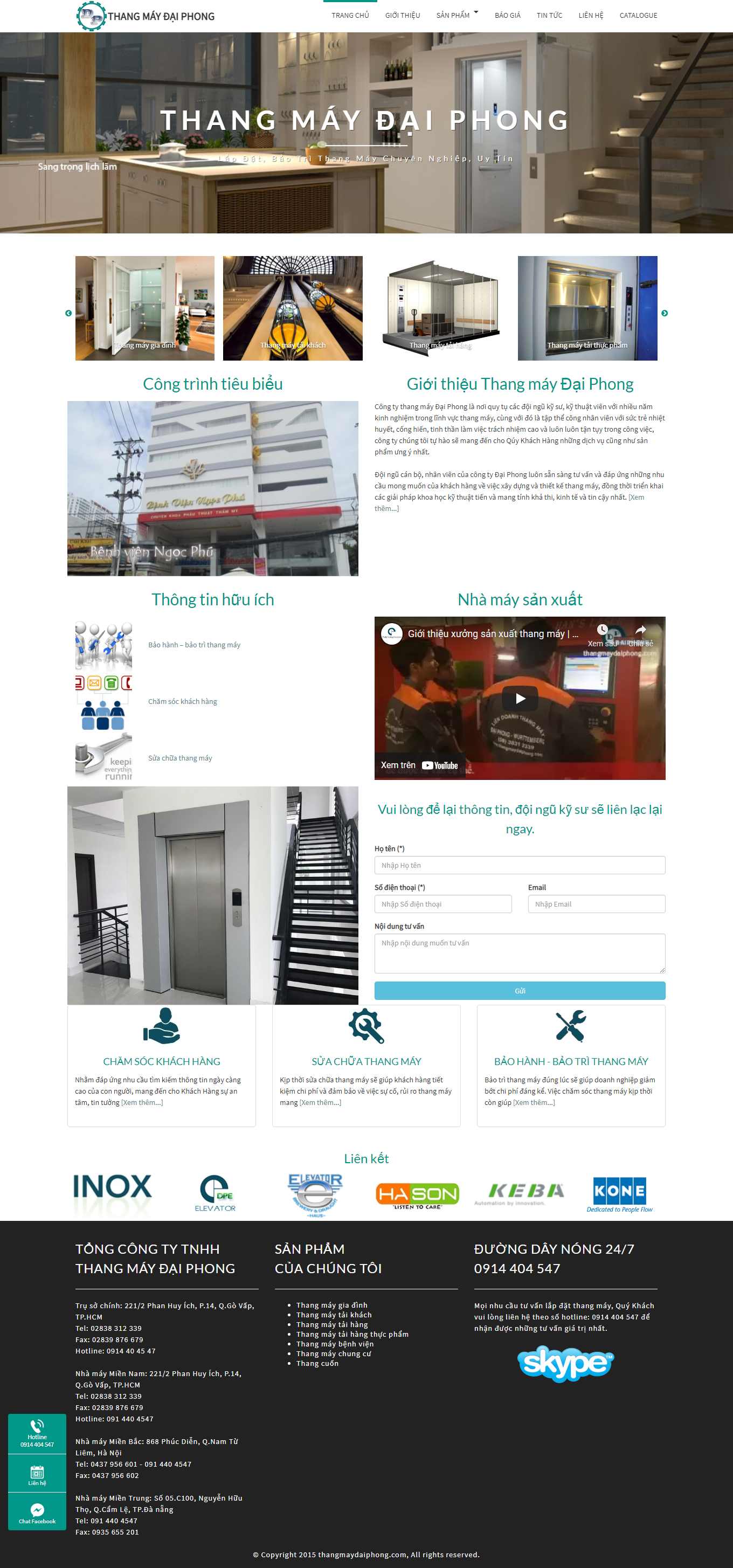 [dichvuthangmay] Thiết kế Website Web bán thang máy - thangmaydaiphongcom