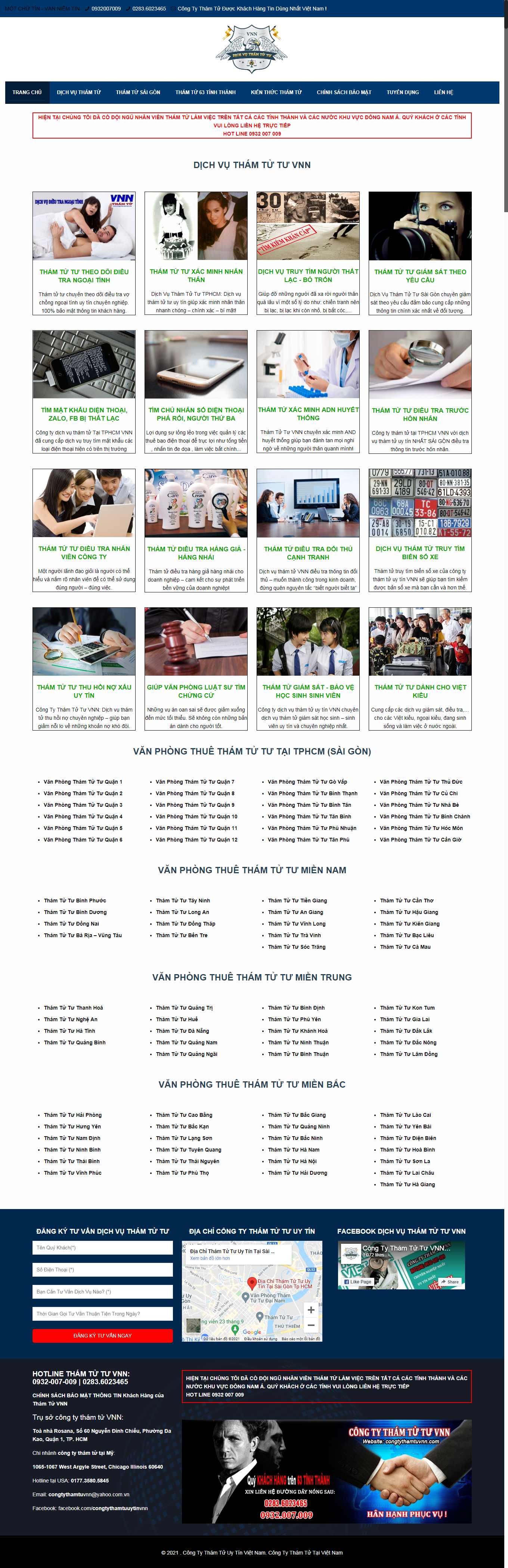 [thamtutuhaiphong] Thiết kế Website Web công ty thám tử - congtythamtuvnncom