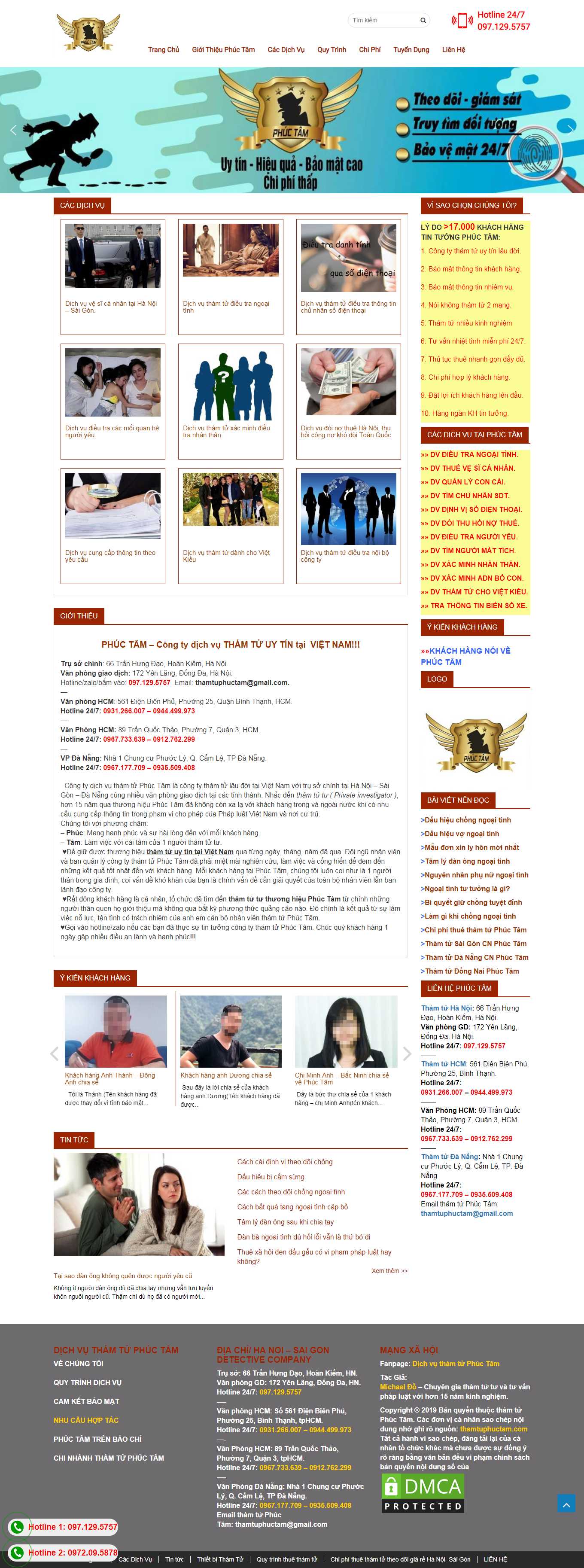 [thamtutuhaiphong] Thiết kế Website Web công ty thám tử - thamtuphuctamcom