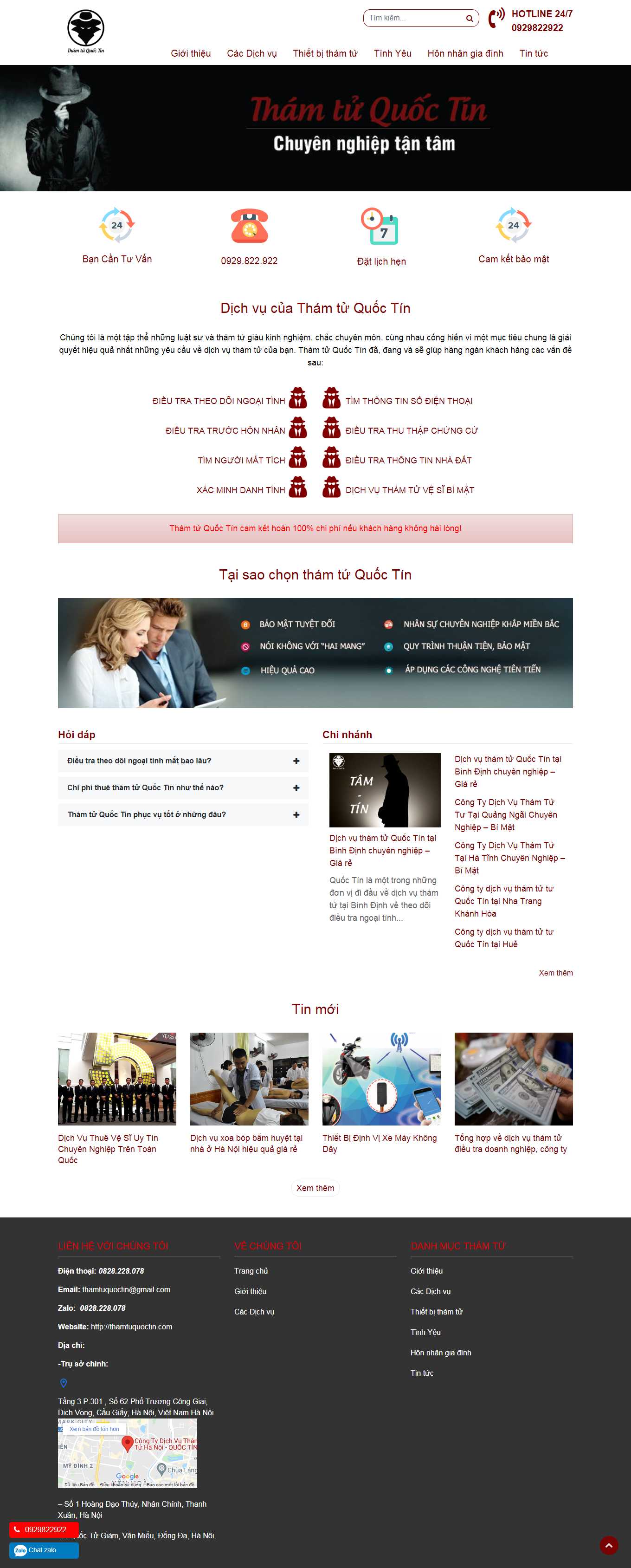 [thamtutuhaiphong] Thiết kế Website Web công ty thám tử - thamtuquoctincom