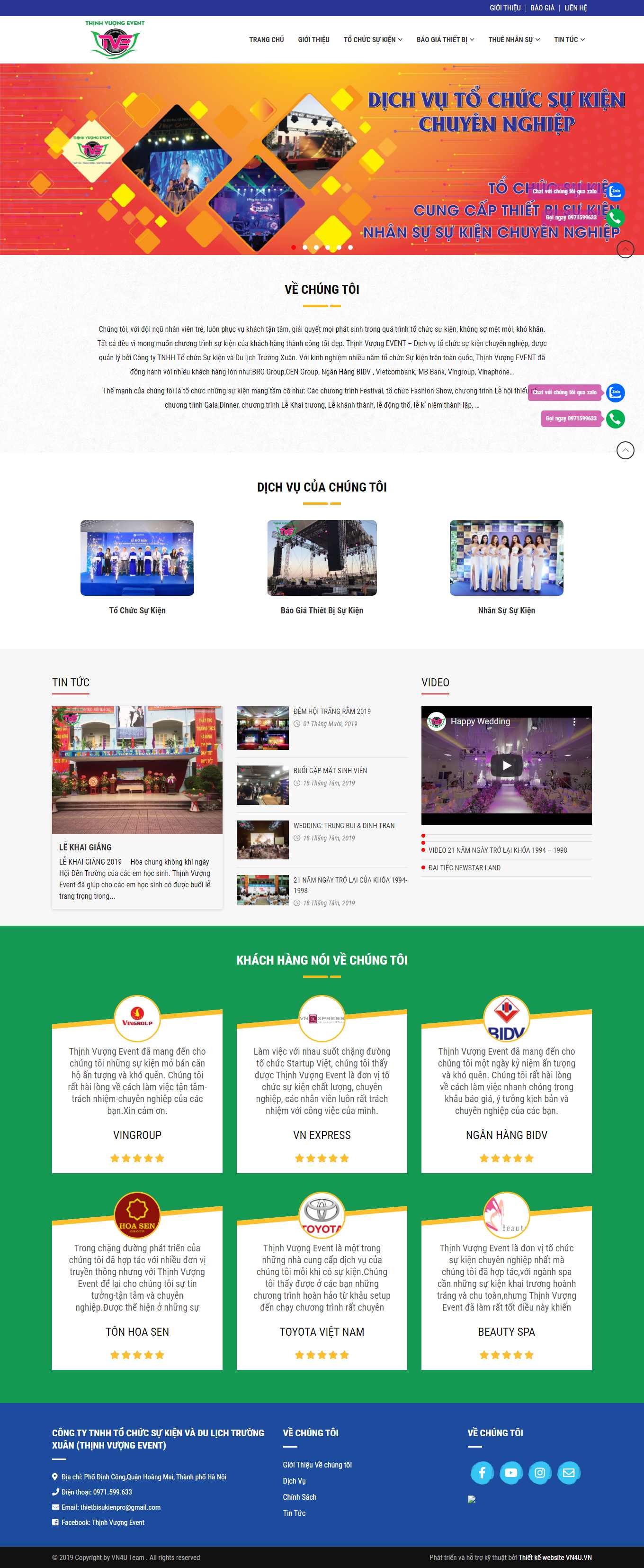 [hoabinhevents] Thiết kế Website Web tổ chức sự kiện, truyền thông - thinhvuongeventcom