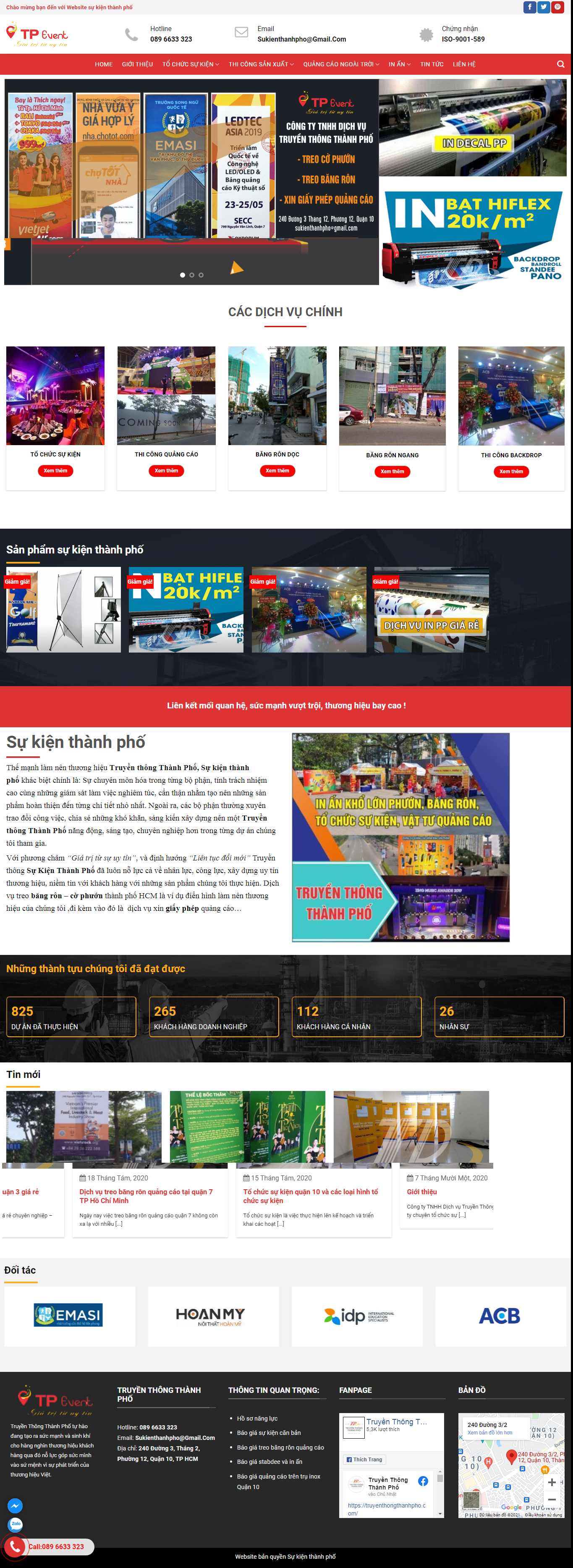 [hoabinhevents] Thiết kế Website Web tổ chức sự kiện, truyền thông - sukienthanhphocom