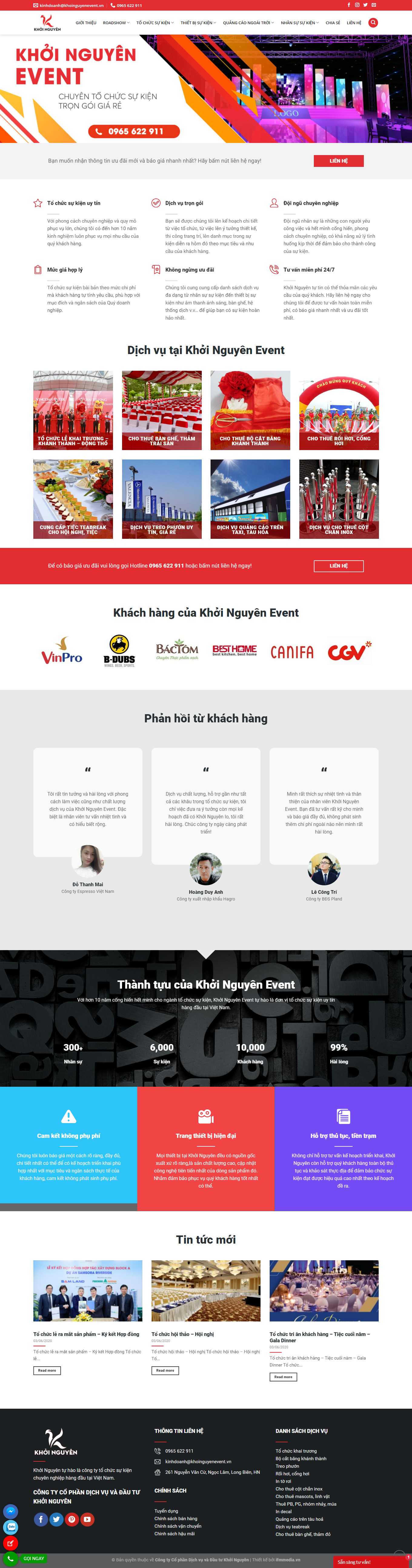 [hoabinhevents] Thiết kế Website Web tổ chức sự kiện, truyền thông - khoinguyeneventvn