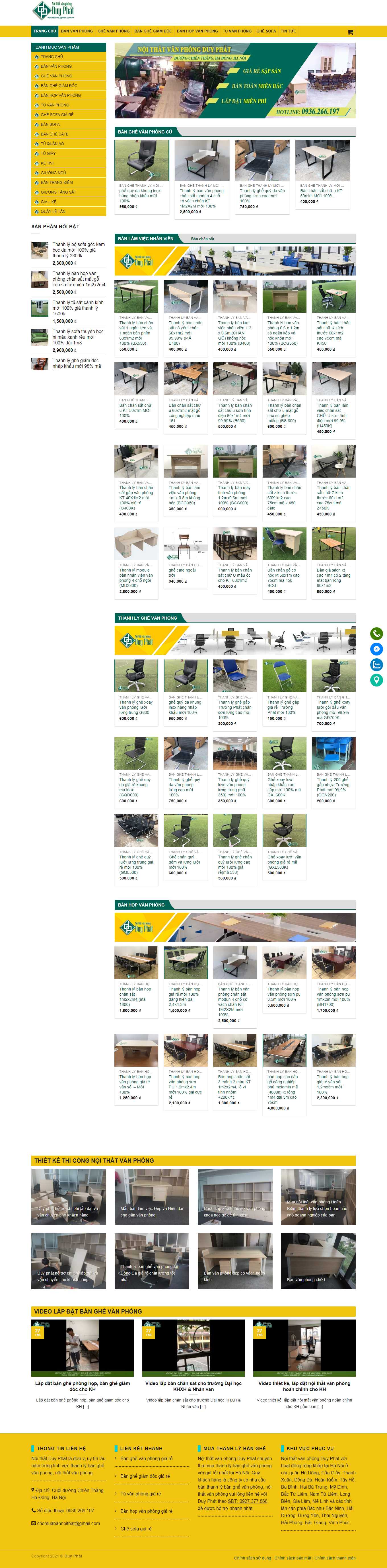 [ghevanminh] Thiết kế Website Web bán bàn ghế văn phòng - noithatduyphatvn