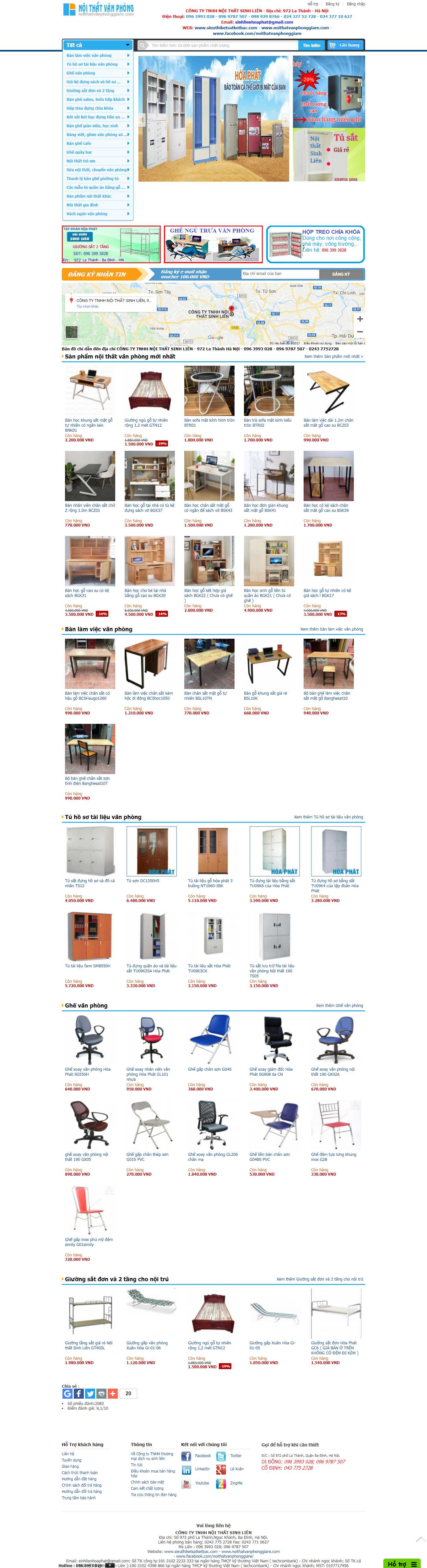 [ghevanminh] Thiết kế Website Web bán bàn ghế văn phòng - noithatvanphonggiarecom
