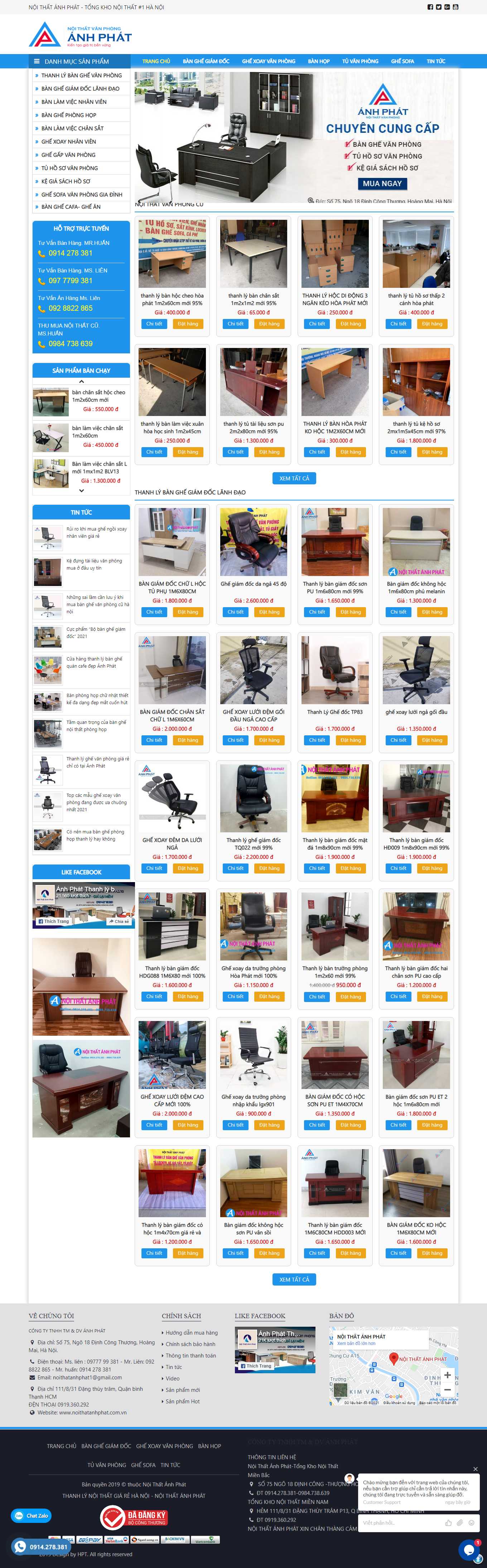 [ghevanminh] Thiết kế Website Web bán bàn ghế văn phòng - noithatanhphatcomvn