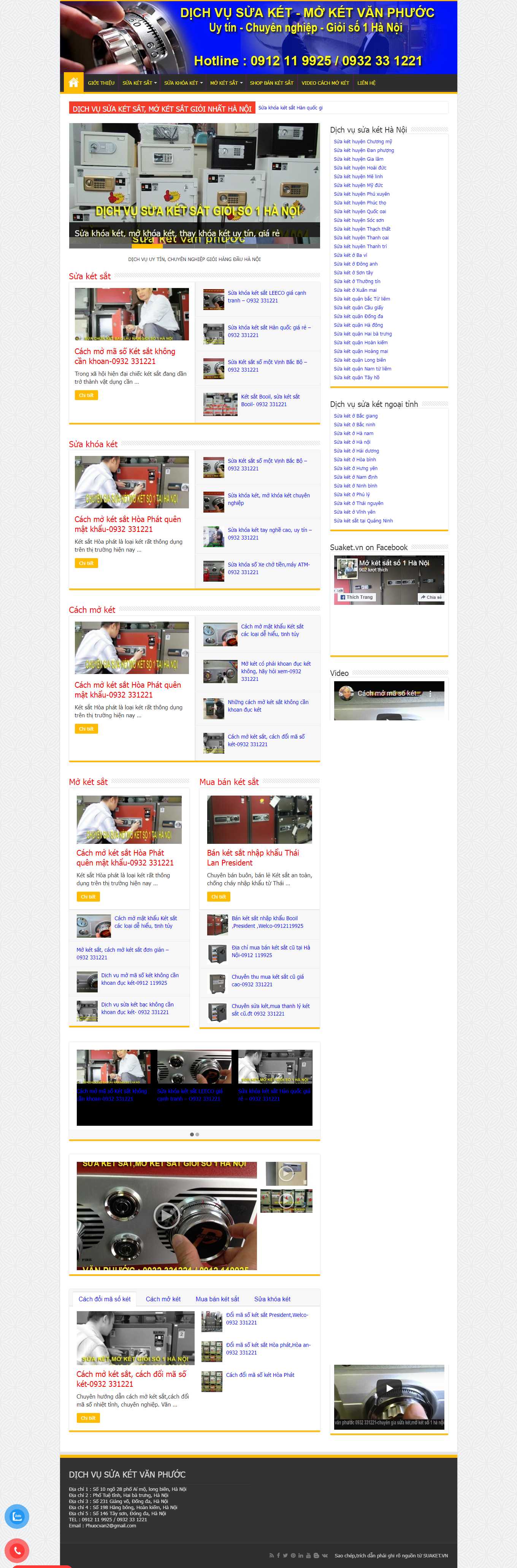 [ketsatphutai] Thiết kế Website Web bán két sắt - suaketvn